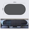 Car Sun Visor with Suction Cups and Hooks, Foldable Car