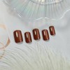 24 Pcs Cat's Eye Press On Nails Short Square YEFIUO