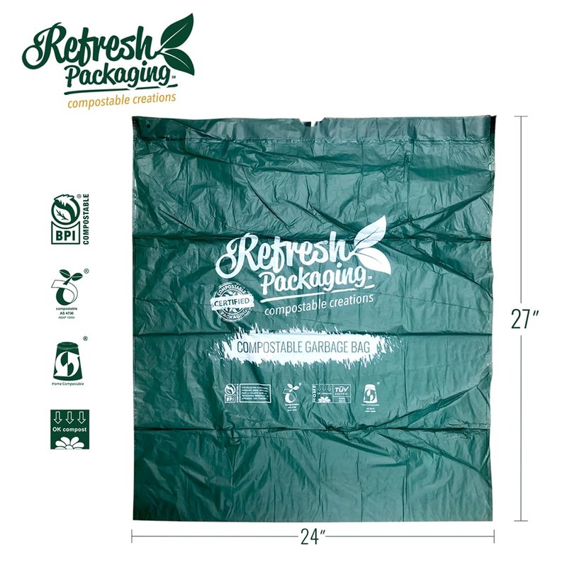 Refresh Packaging All Purpose Trash Bags - 100% Certified Compostable