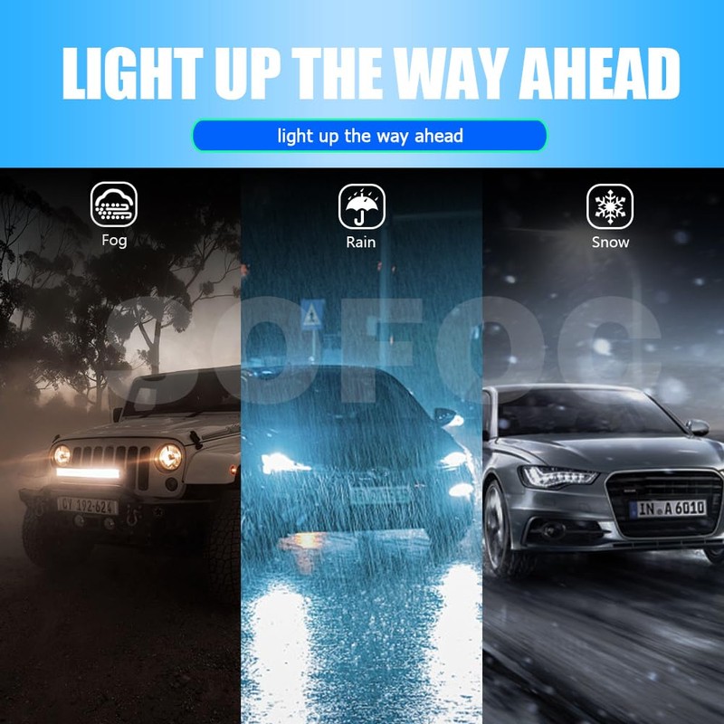 SOFOC H3C Automotive Front Fog Headlights Auxiliary Headlights Strong Penetration