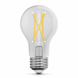 Feit Electric LED Clear A19 Medium Base Light Bulb - 60W Equivalent - 15 Year Life - 810 Lumen - 5000K Daylight - Dimmable | 4-Pack