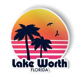 Squiddy Lake Worth Florida - Vinyl Sticker Decal for Phone, Laptop, Water Bottle (3" high)