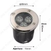ONE FLOWER Lampara Empotrado Led Piso 3w Luz Calida O