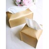 Gold Tissue Box Cover Rectangular – Plus Size Leather Tissue