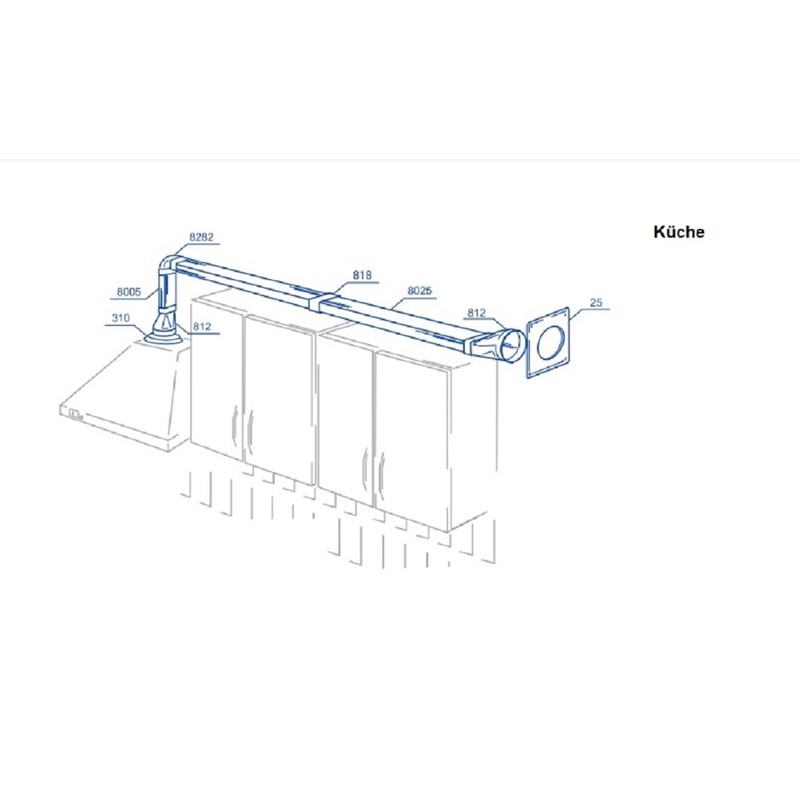 VENTS Diameter 125 mm T-piece adapter for round pipes, PVC