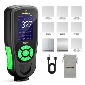 Tooomplus Paint Thickness Gauge, 3000μm Ultra-Range Digital Paint Depth Gauge with 0.01mil High Resolution & Alarm, Automotive Car Paint Detector for Used Car Buyers (F/NF Measurement)