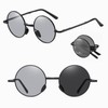 REONAS Polarized + Dimming, Discoloring, Folding, Sunglasses, Round Glasses, UV