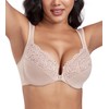 DotVol Women's Large Sizes Bra Full Cup Unpadded U-Back Bra