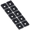 10Pcs Profile End Caps Aluminum Alloy Single Hole Cover Plate
