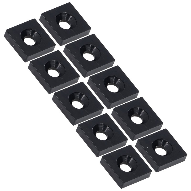 10Pcs Profile End Caps Aluminum Alloy Single Hole Cover Plate