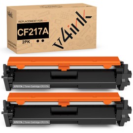 v4ink Compatible CF217A Toner Cartridge Replacement for HP 17A CF217A Toner Cartridge for HP Pro MFP M130nw M130fn M130fw M102 M130 M130a M102a M102w Printer 2-Pack Black Ink