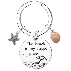 Beach Lovers Keychain Gift Summer Vacation Gift for Beach Lover Birthday Christmas Graduation Gift for Beach Lover Gifts