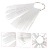 WOONEKY 150pcs Nail Practice Tips Set Fan Shape Nail Display