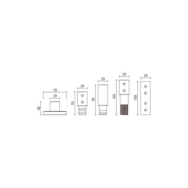 AIWA METAL KINOBO Tension Rod Long, White, 1 Pair AP-3020W