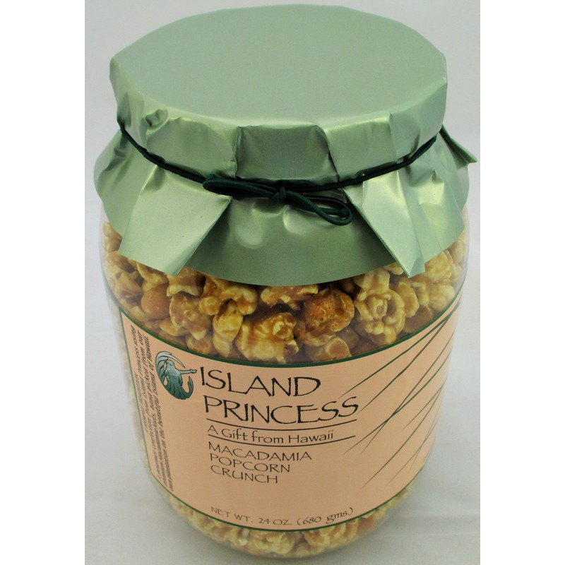 Macadamia Popcorn Crunch, Large Jar, Hawaii's Finest (24 Oz. 680g)