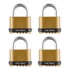 CINCINNO Heavy Duty Weatherproof Combination Lock, 4-Pack Outdoor Combo Lock,Resettable