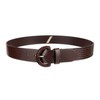 Cole Haan Women's Leather Wrapped Buckle Lizard Emboss Belt, Brown,
