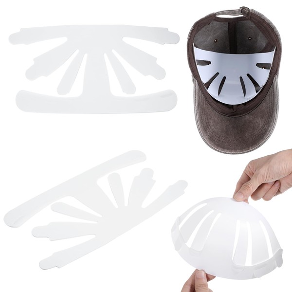 YUXIANLB 10Pcs Baseball Caps Inserts Shapers, White Plastic Card Hat