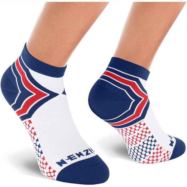 NEWZILL Ankle Compression Socks for Men & Women, Plantar Fasciitis 15-20 mmHg Best for Running,Flight Travel,Nurses,Hiking
