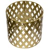 Gold Hollow drum lampshades, unique moroccan pattern small round metal