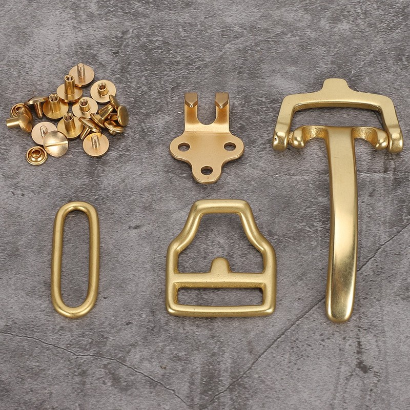 Pure Brass Belt Buckle Environmental Protection D shaped Buckle Set