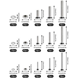 550 Pcs Hexagon Socket Head Cap Nuts and Bolts, Stainless Steel Screws Assorted Metric Kit,Bolts Fastener Repair Tools Assortment Kit for Headboards Chair Furniture - M3 M4 M5