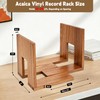 QUALLON Adjustable Vinyl Record Holder Solid Acacia Wood, 20–60 LP