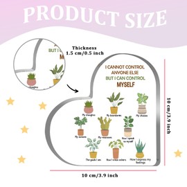 Mental Health Decor, Mindfulness Decor for Therapy Office Things I Can Control Acrylic Heart Gifts, School Counselor Sign Therapist Office Art Decorations for Therapist Office Living Room Bedroom