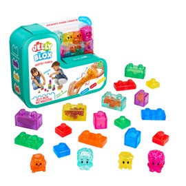Bizak Jelly Blox My Pet Set di costruzione sensoriale con 20 pezzi morbidi e colorati, include animali e personaggi, blocchi morbidi per stringere e adattarsi a partire da 2 anni (64554289)