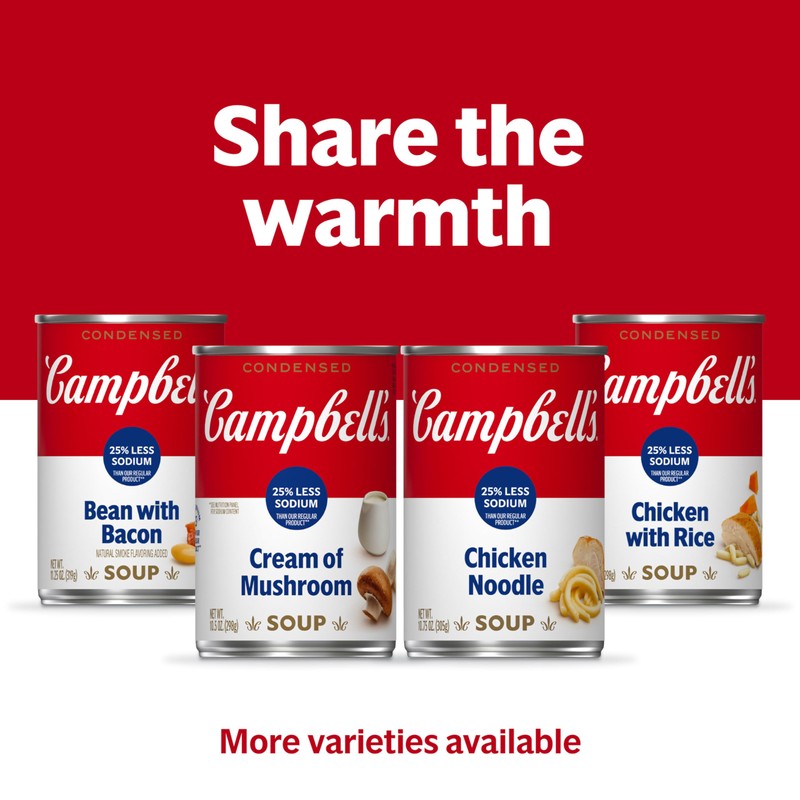 Campbell’s Condensed 25% Less Sodium Chicken and Rice Soup, 10.5