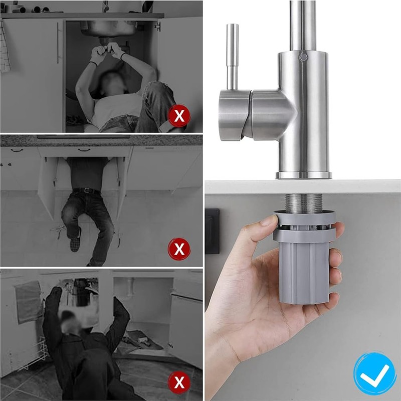 Faucet Lock Nut Universal Quick Install Anti Lost Sink Fixing