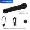 suruikei Rubber Cord 4 mm 15 m Black, Elastic Expander