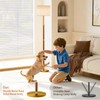 SIBRILLE 62" Mid Century Modern Wood Floor Lamp with Remote