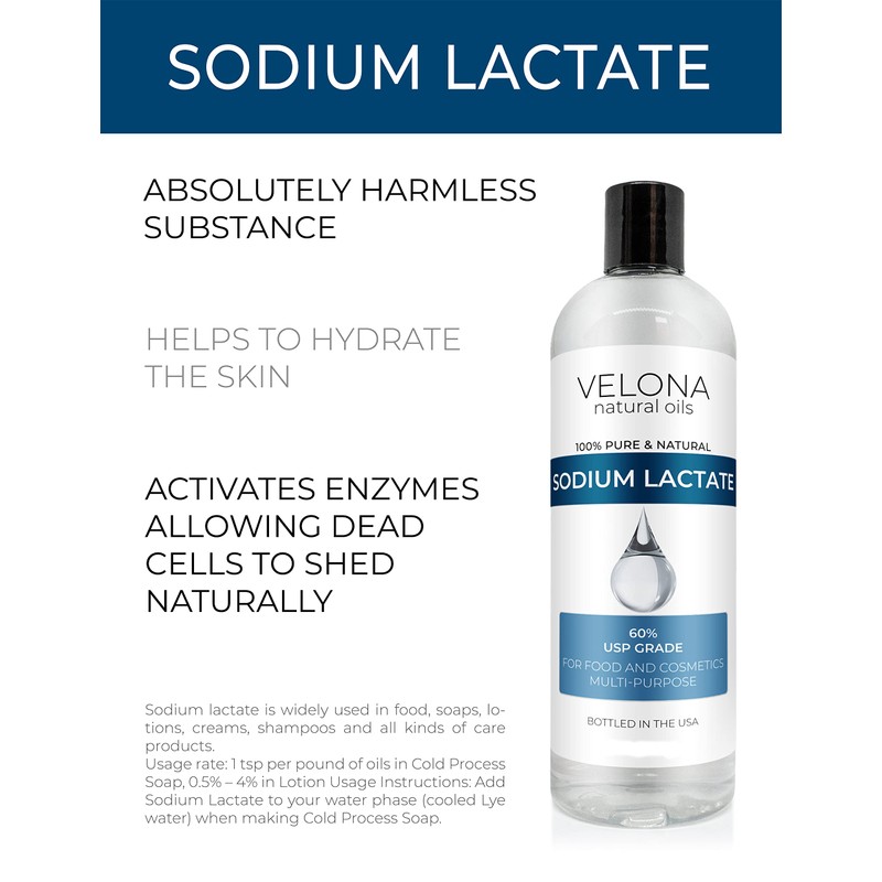 Velona Sodium Lactate 60% - 16 oz | USP Grade
