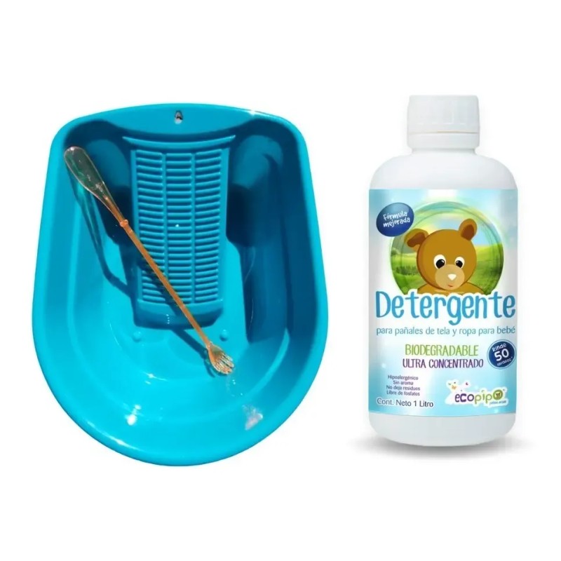 Kit Lavado Pañales De Tela Detergente Lavadero Manita