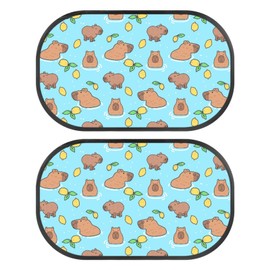 INSTANTARTS Kapybara 2 Pack Window Shade for Baby in Car Sun Shade for Car Window Automotive Interior Sun Protection Glare and UV Rays Protection Car Window Shades