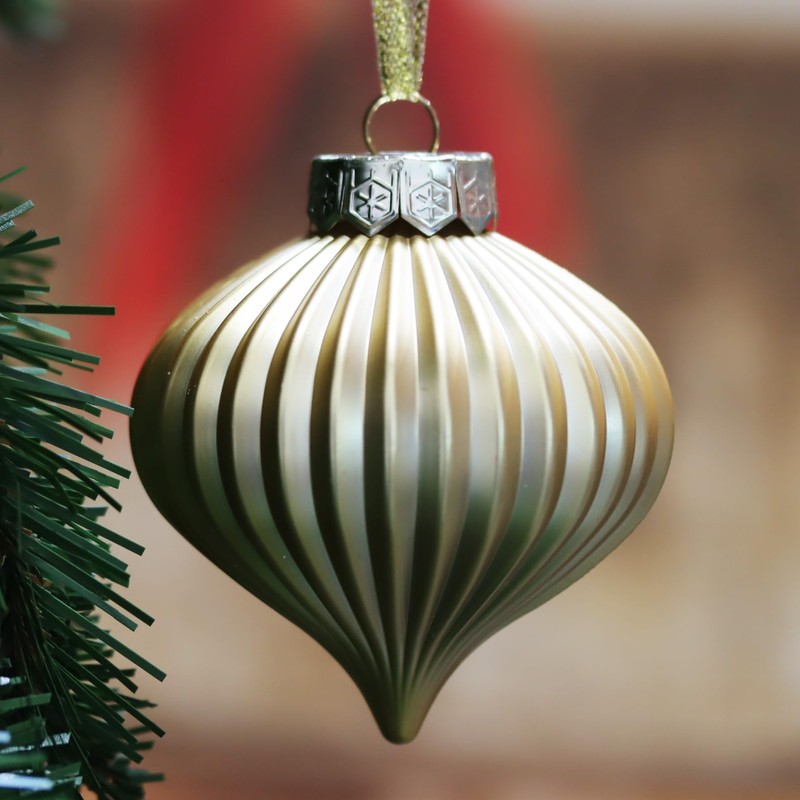 28 Pack Rose Gold Christmas Baubles for Tree Decorations -