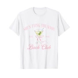 She's tying the knot Bridal Shower Coquette Bow Bachelorette T-Shirt