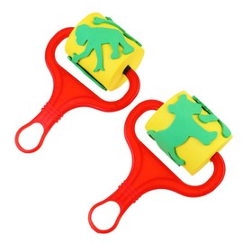 Operitacx 5st Schwammstampfer Tintenstempel Malset Für Kinder Schwammbürste Farbmarker Für Kinder Farbschwämme Rollmalerei Für Kleinkinder Schwammfarbroller Farbroller Und Schwamm Rot