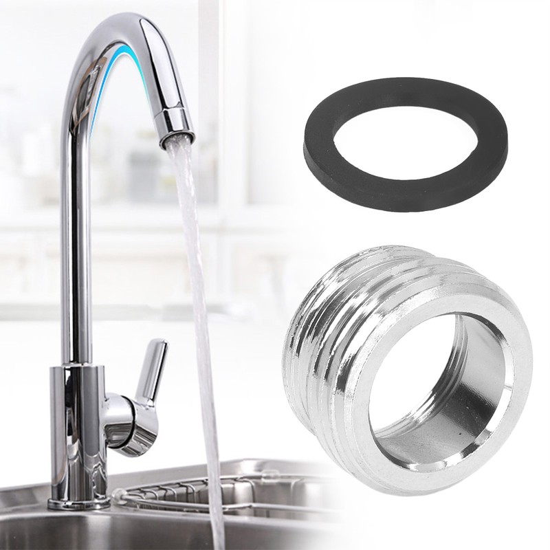 2 Sets Faucet Adapter Straight Thread 15/16in Male 27/32in Female