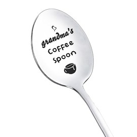 Gifts for Grandma from Granddaughter Grandson Grandma's Coffee Spoon for Grandma Grandmother Christmas Mothers Day Gift for Grandma Granny Coffee Tea Lovers Gifts Spoons
