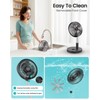 TriPole Foldable Standing Fan 12" Portable Rechargeable Battery Pedestal Fan