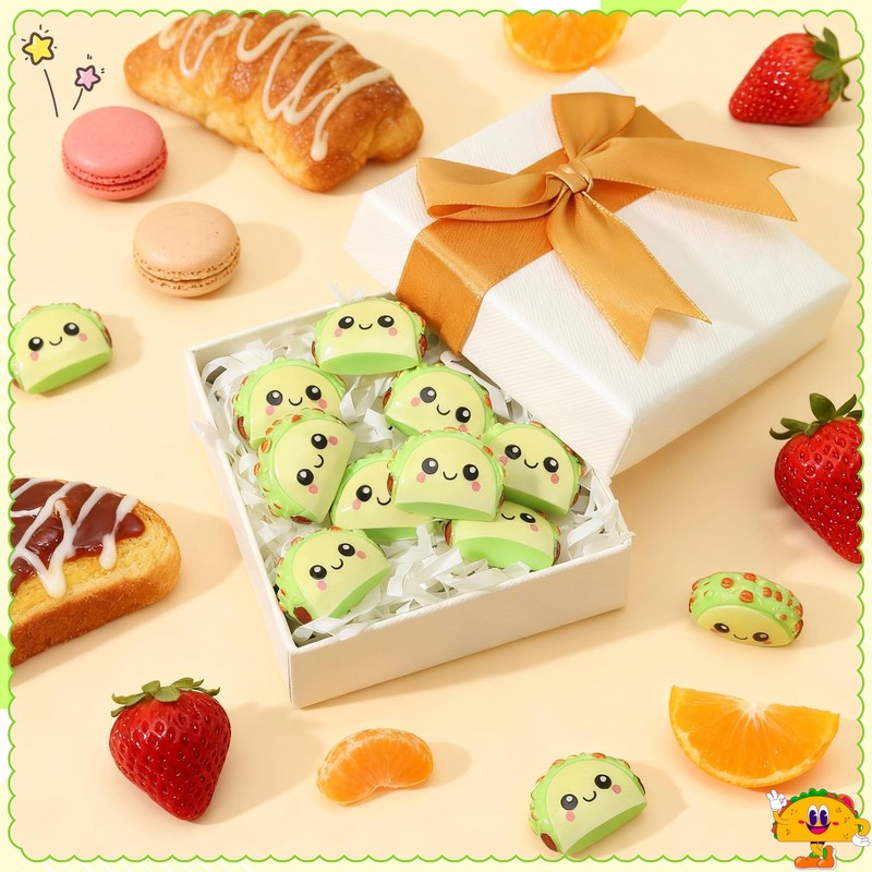 GGSTDDUP 50pcs Emotional Taco Bulk, Mini Resin Tacos Decor