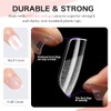 Puntas de uñas cuadradas extracortas de cobertura completa - 216