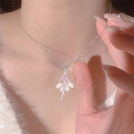 DEYOUM Ballerina Ballet Necklace for Women Teens Girls Dainty Crystal Rhinestone Dancing Ballet Pendant Charm Necklace Dance Recital Gifts for Dancer Daughter Granddaughter Niece for Birthday, Zinc,