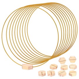 ZDSFSD Metal Floral Hoops Metal Wreath Ring with 10 PCS Place Card Holders, 30 cm Metal Floral Hoop for Wedding