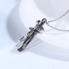 Chereda Affectionate Couple Hugging Pendant Necklace For Women Punk Style