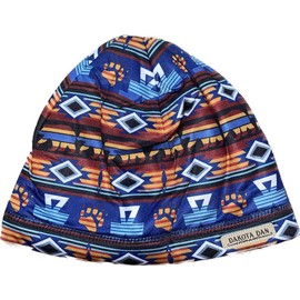 Stocking Cap Beanie Hat Fleece Lined Rustic Up North Aztec Indian Southwestern Pattern Style Look Bear Grizzly Paw Knit Dakota Dan Capsmith