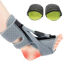 HESUSUSI Nachtschiene Plantar Fasziitis 3 Verstellbare Riemen Ferse Schmerzlinderung Bandage Relief Sprunggelenkbandage mit Fußgewölbestützen Plantar Fasziitis Achillessehnenentzündung Bandage