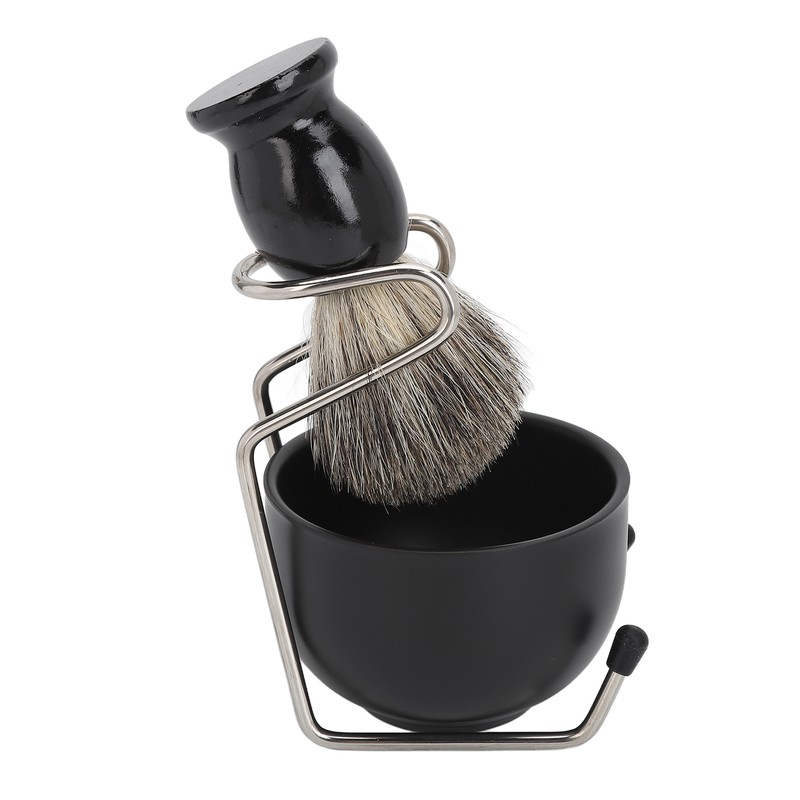Men Beard Shave Set Brush Stand Foam Bowl Beard Brush